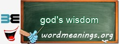 WordMeaning blackboard for god's wisdom